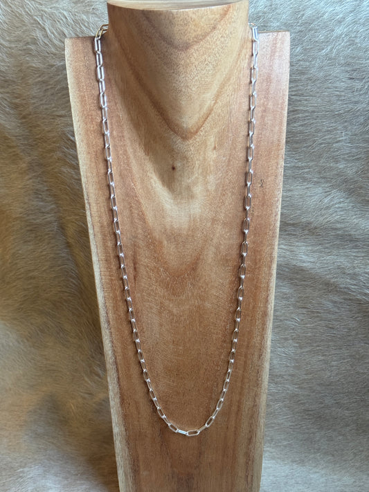 30" Sterling Silver Paperclip