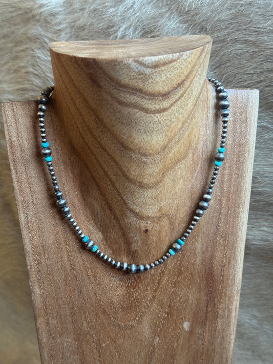14-17" Pearl & Turquoise