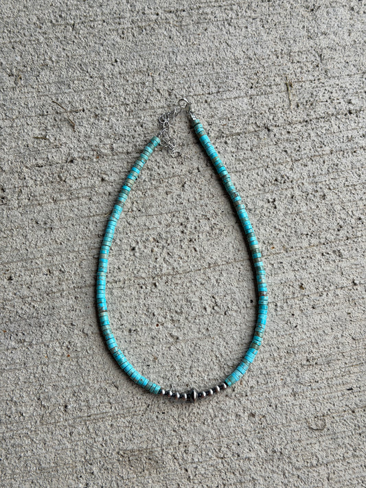 14-16" Turquoise Varisite & Pearl
