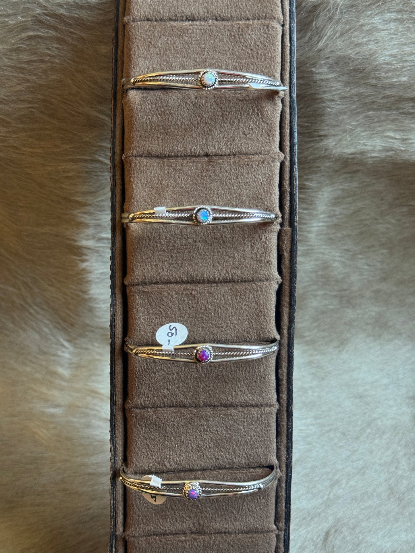 Lab Opal Stacker Cuffs