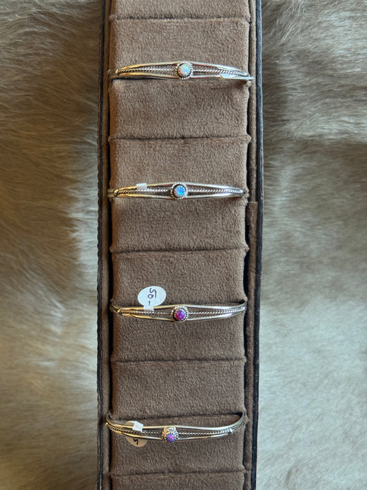 Lab Opal Stacker Cuffs