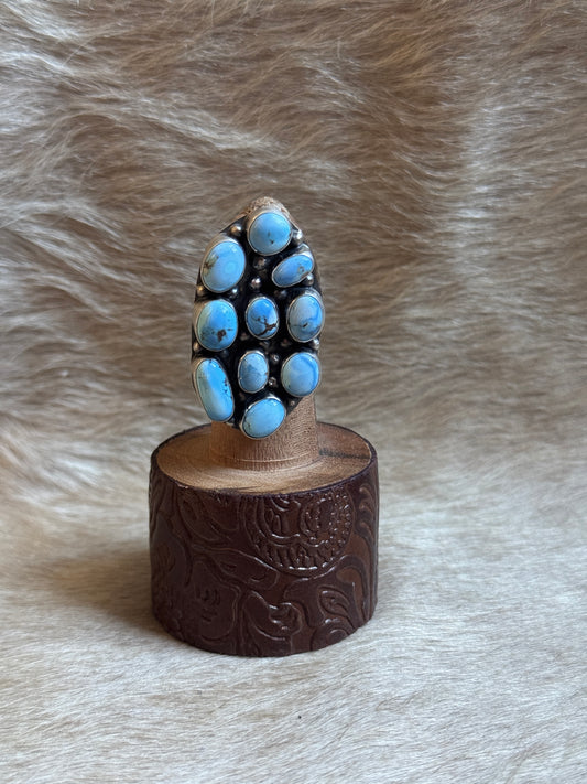 Adjustable Golden Hills Cluster Ring