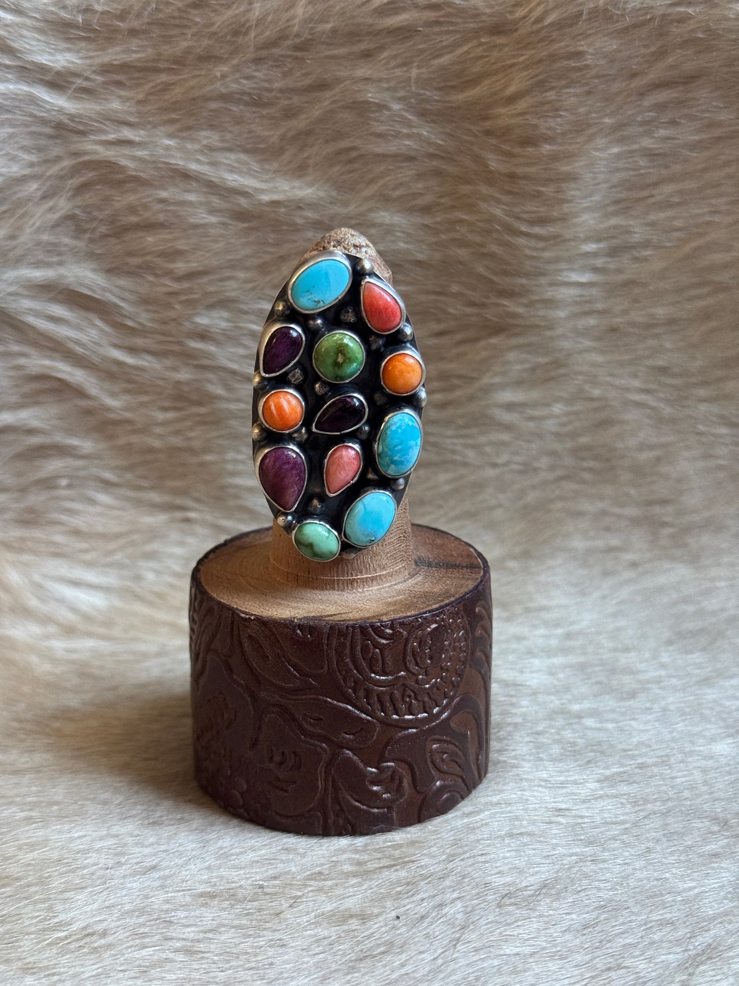 Adjustable Multi-Stone Cluster Ring