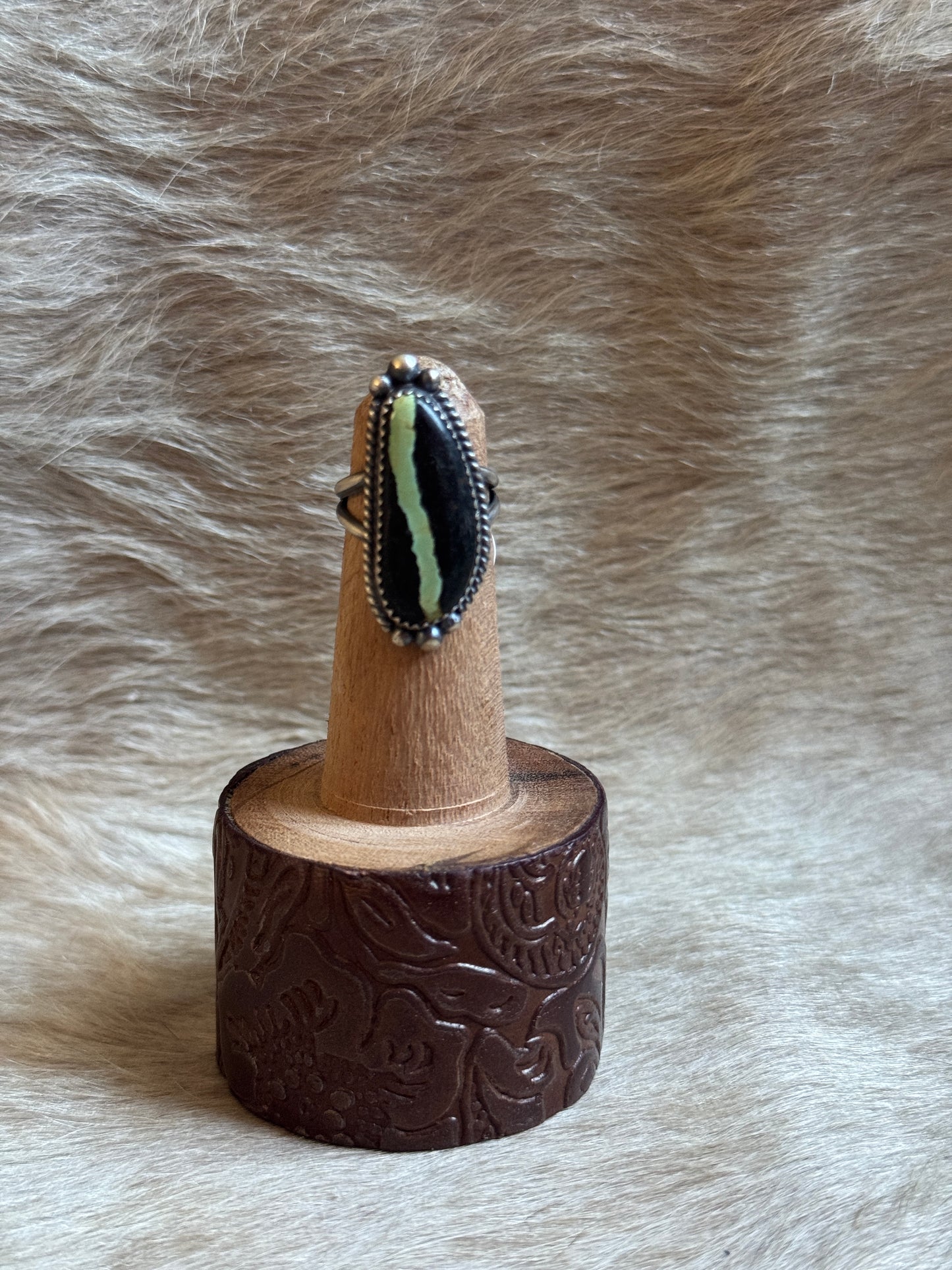 Sz 6.5 BlackJack Turquoise Ring