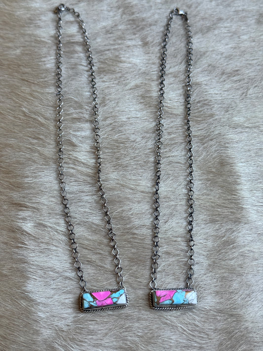17" Cotton Candy Bar Necklace
