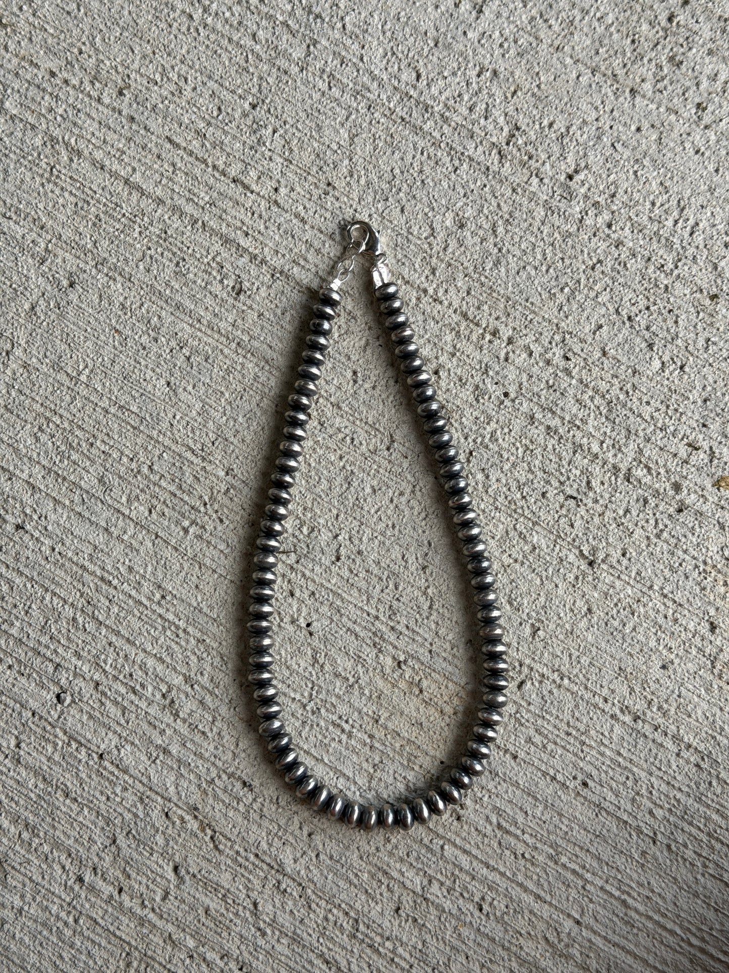 14" 7mm Rondelle Silver Plated