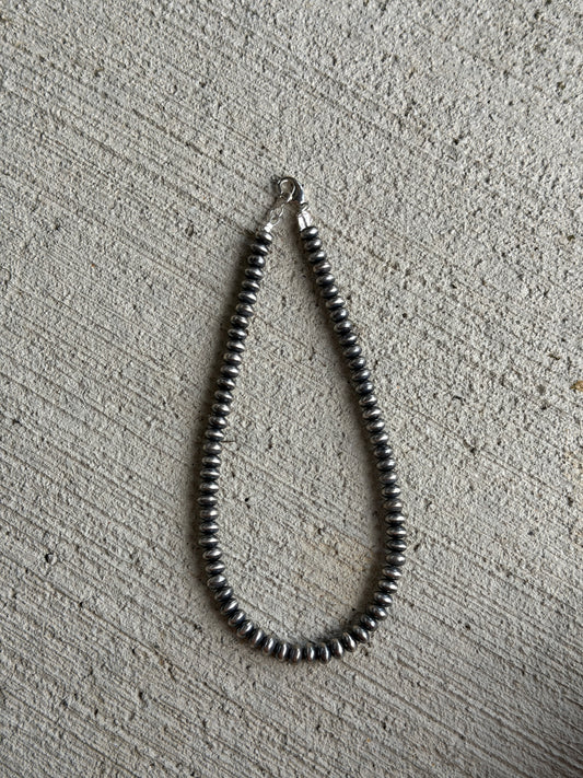 14" 7mm Rondelle Silver Plated
