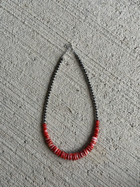 13.5-15" Pearl & Red Spiny