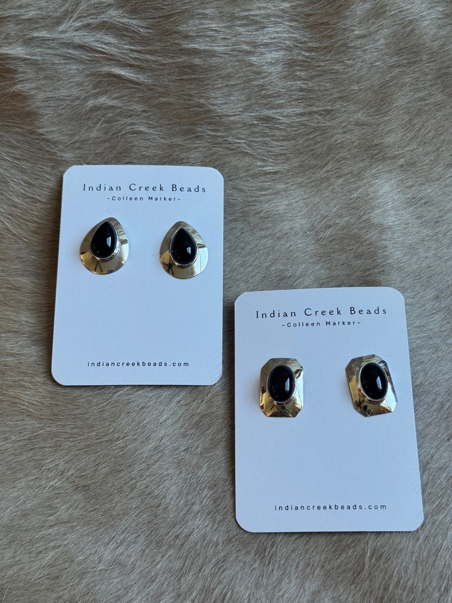 Black Onyx Sterling Earrings