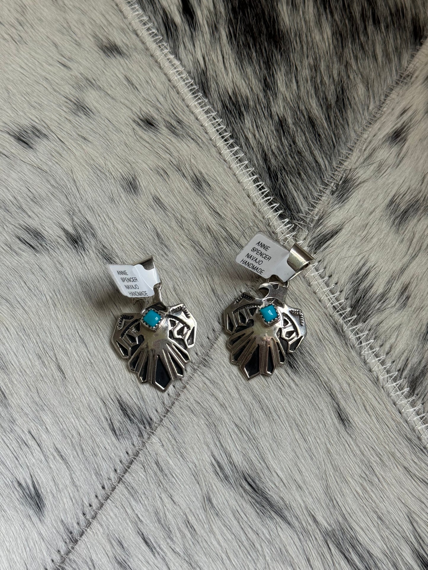 Kingman Turquoise Thunderbird Pendant