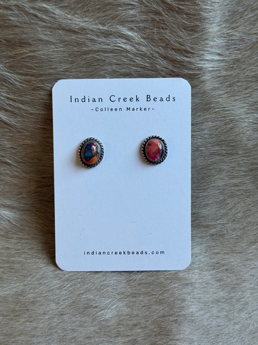 Pink Dahlia Earrings