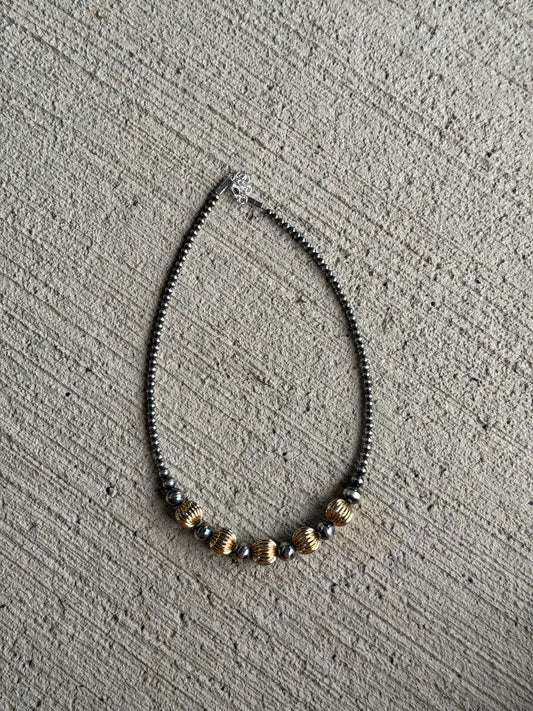 14-15.5" 3-7mm Pearl & Gold