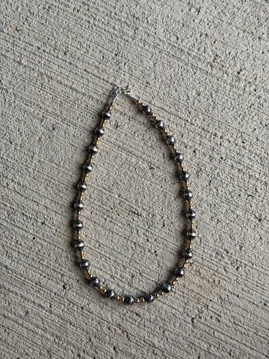14-15.5" Gold & Pearl