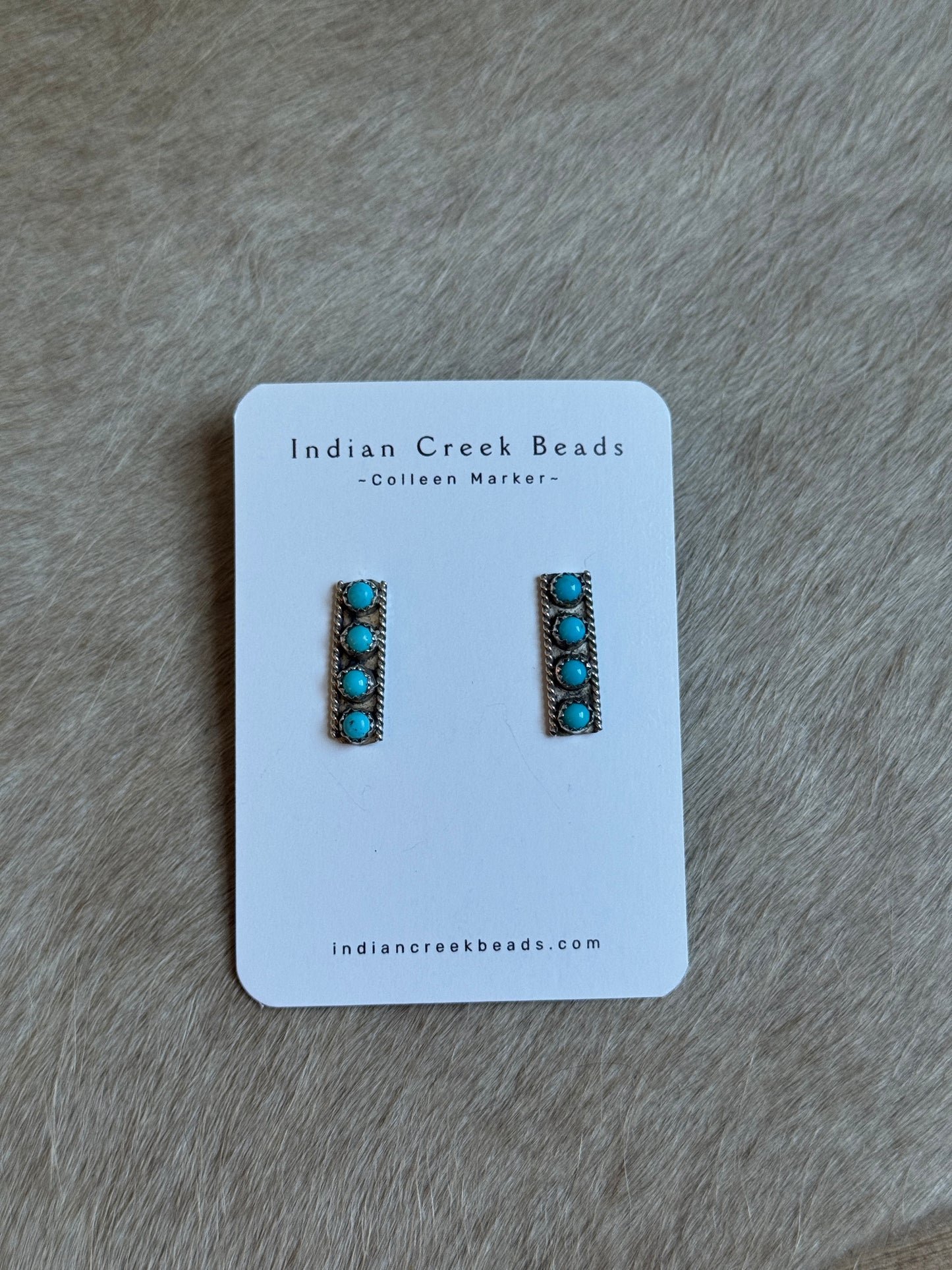 4 stone Kingman Bar Earrings