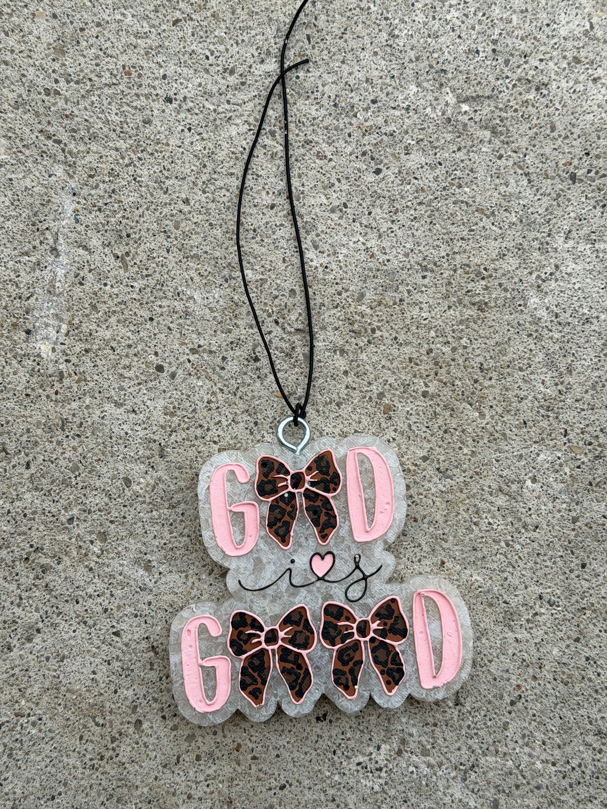 God is Good Pink Cheetah Freshie