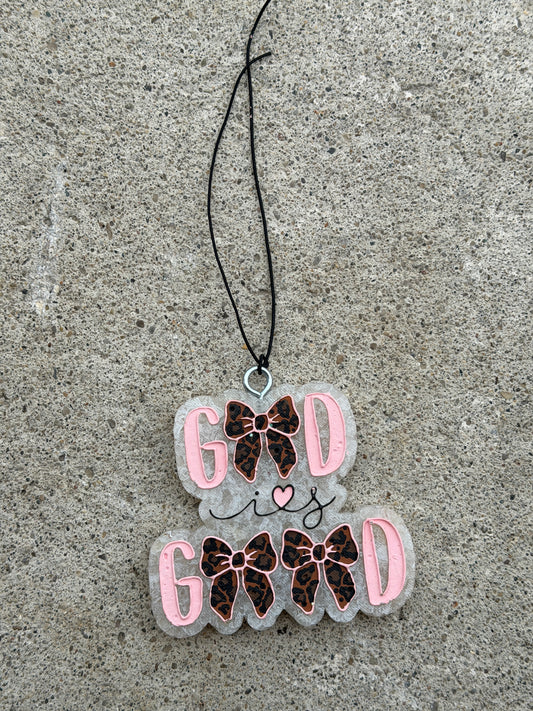 God is Good Pink Cheetah Freshie