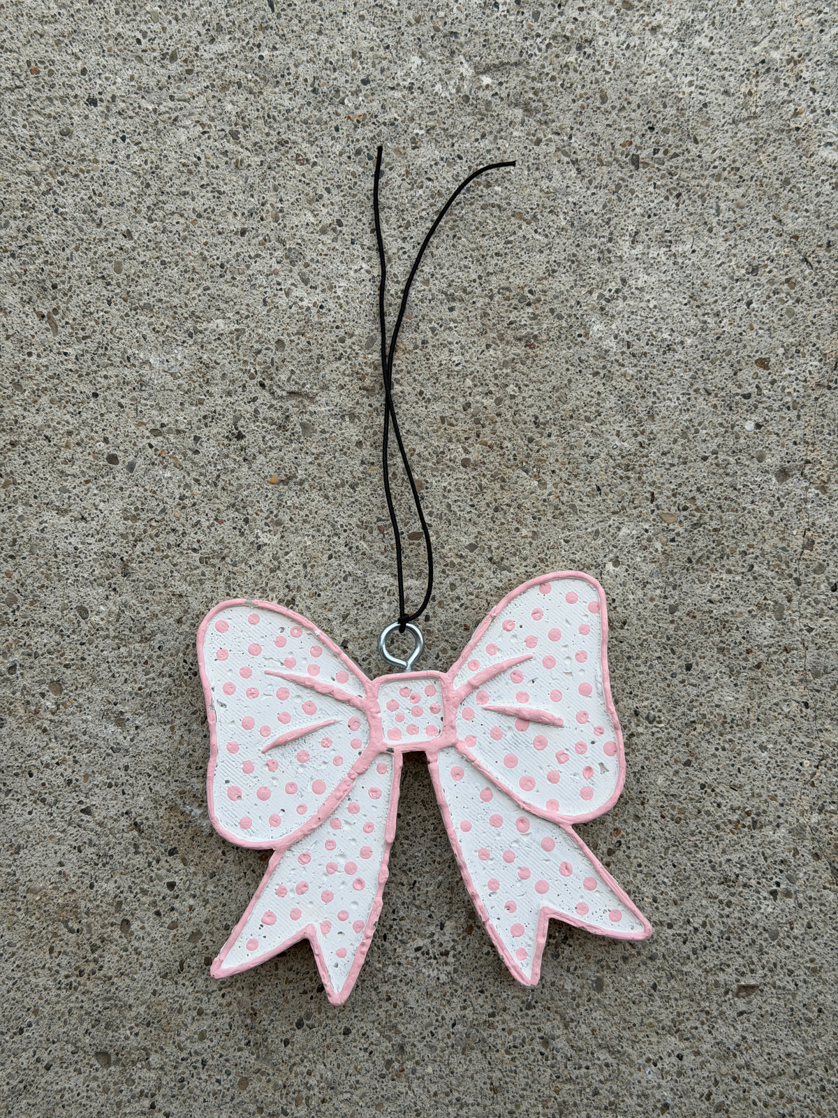 Pink Polka Dot Bow Freshie