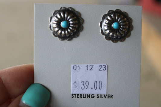 Concho with Turquoise Studs