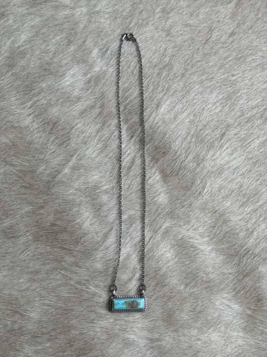 16" Turquoise Bar Necklace