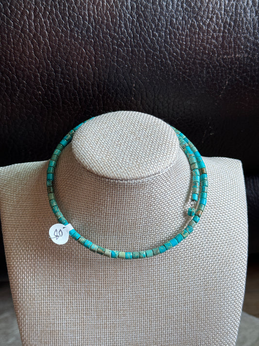 Turquoise Memory Wire Choker