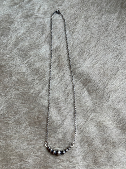 18" 4-8mm Pearl Bar Necklace