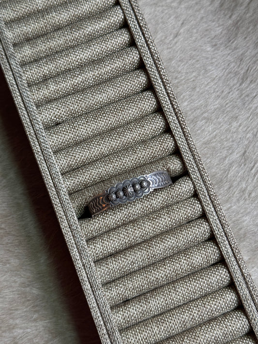 Sterling Stamped Detail Cuff