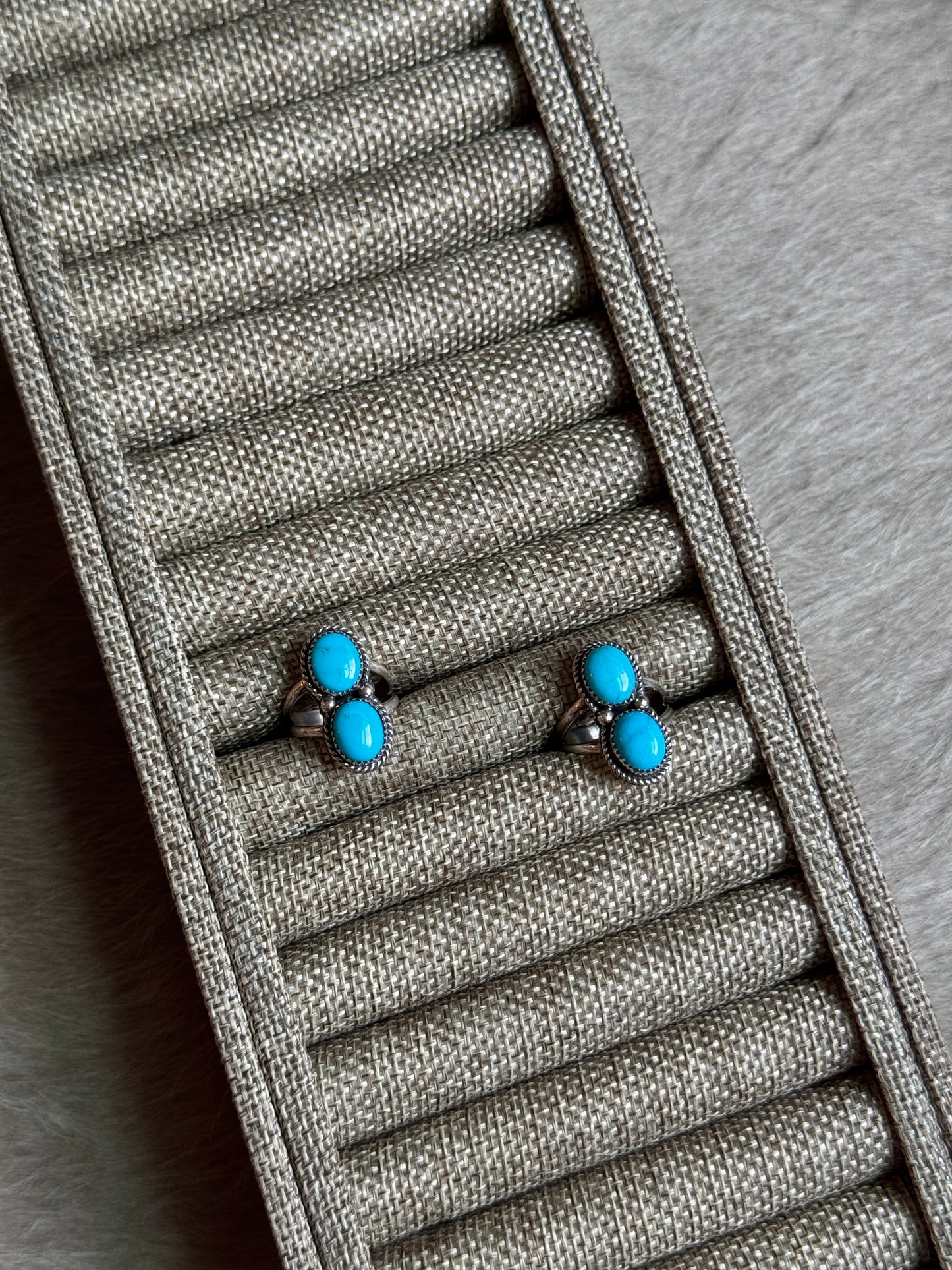 2 Stone Kingman Turquoise Ring