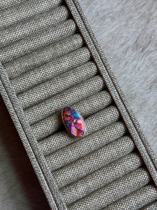 Sz 9 Pink Dahlia Ring