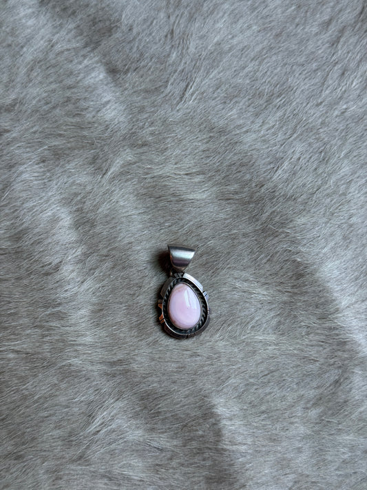 Pink Conch Teardrop Pendant