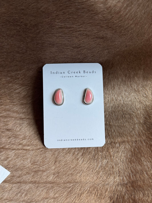 Pink Conch Earrings