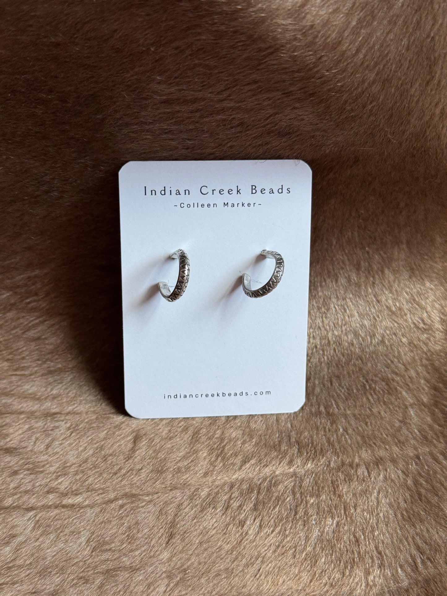 Sterling Stamped Hoops