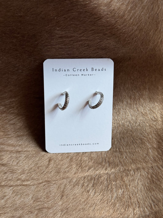 Sterling Stamped Hoops
