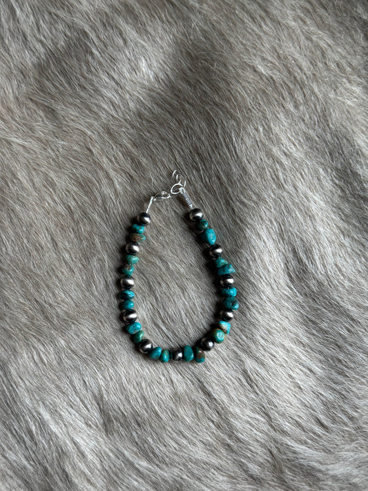 7-7.5" Turquoise & Pearl