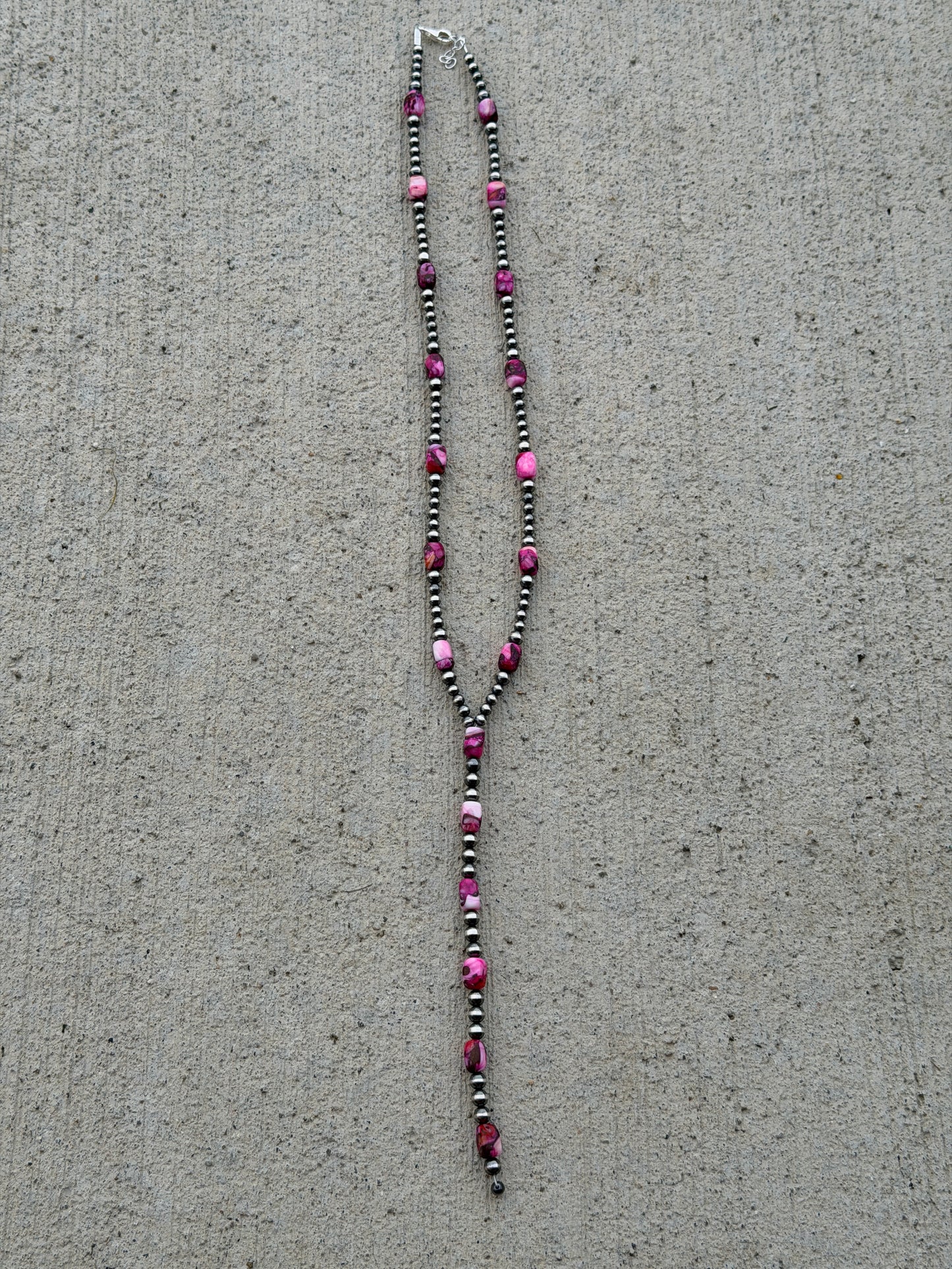 20.5-21.5" Pink Dahlia Lariat