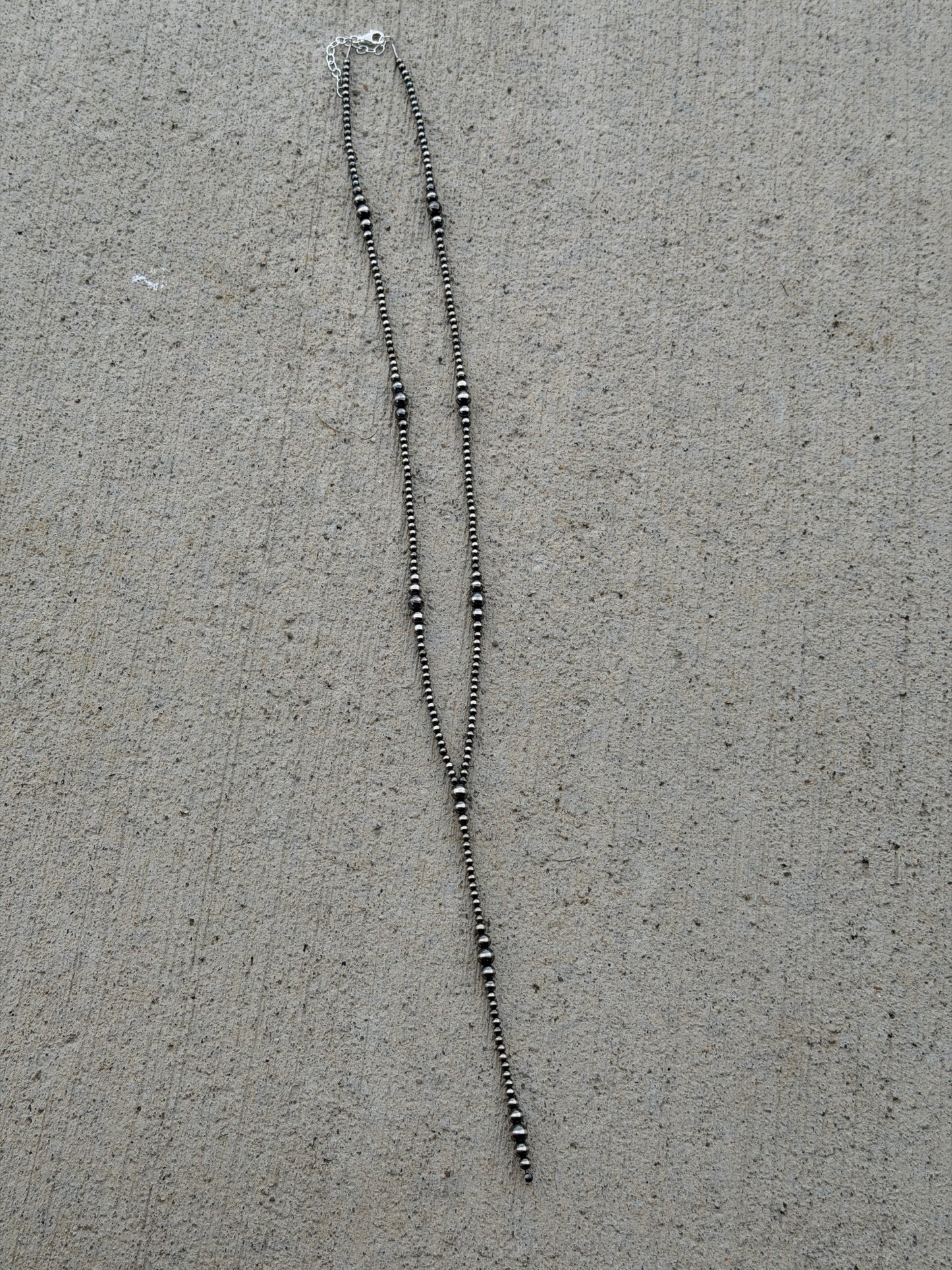24-26" 3-6mm Sterling Pearl Lariat