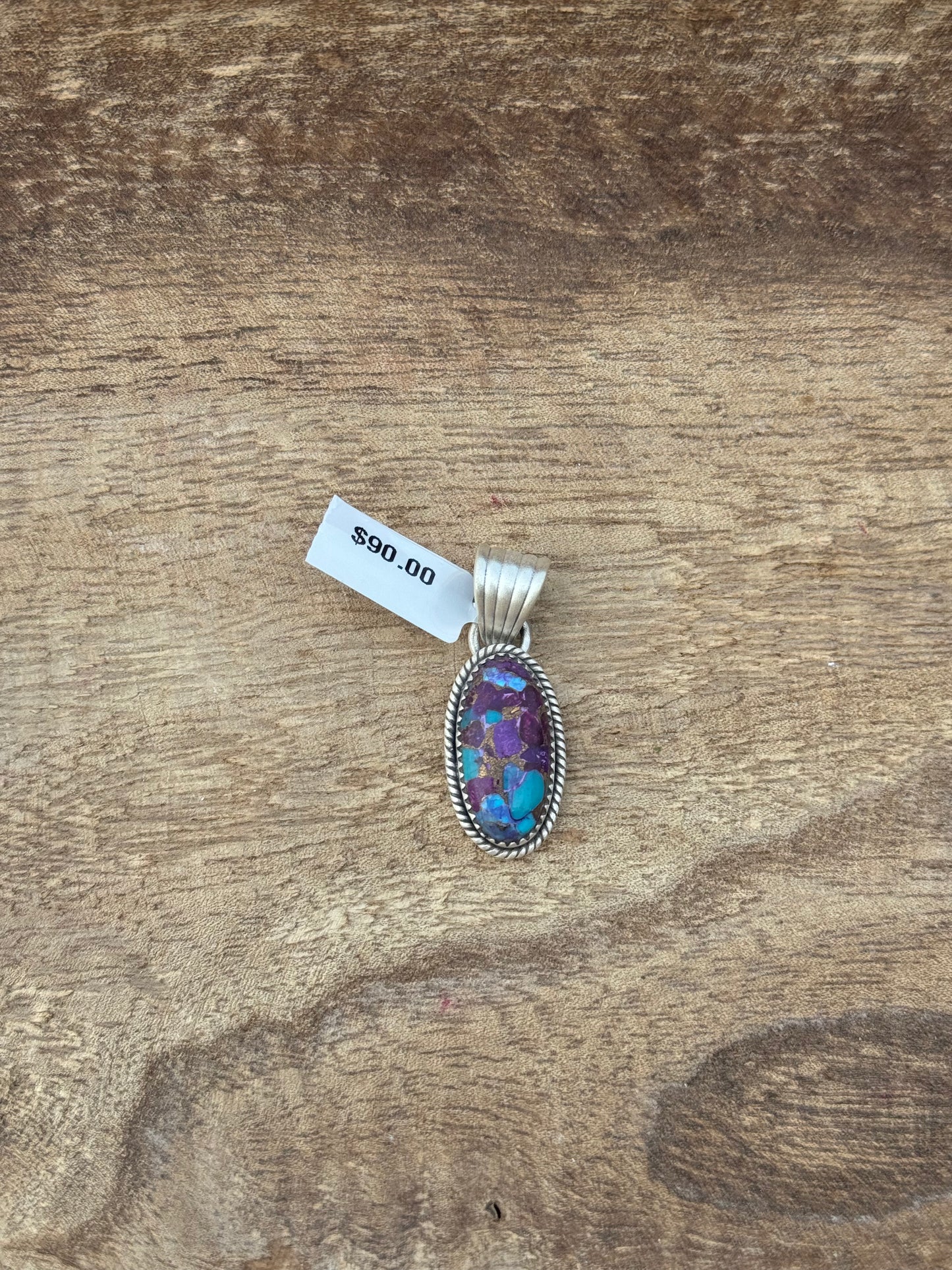 Purple Mohave Oval Pendant