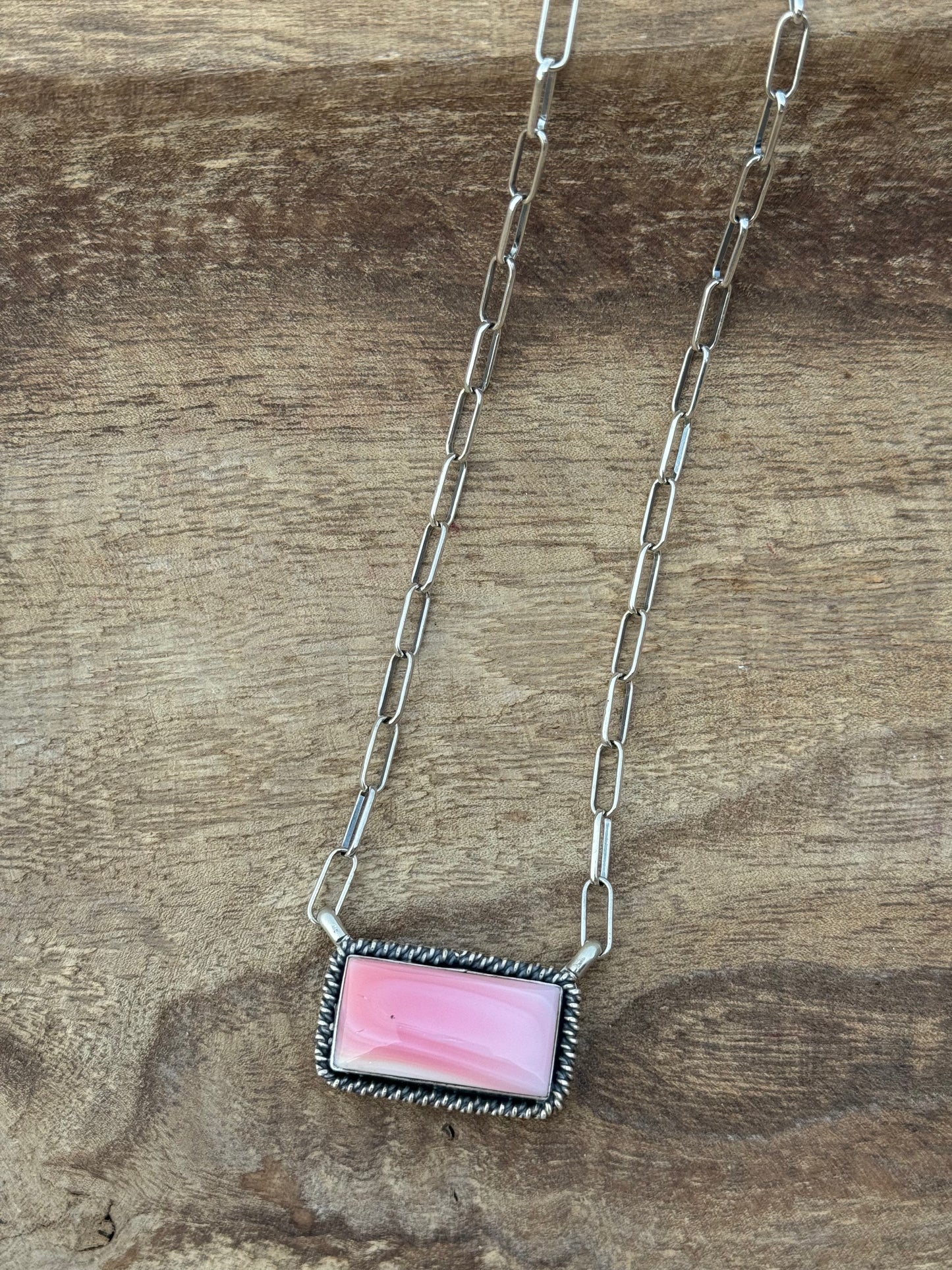 19" Pink Conch Necklace