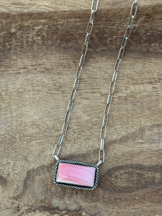 19" Pink Conch Necklace