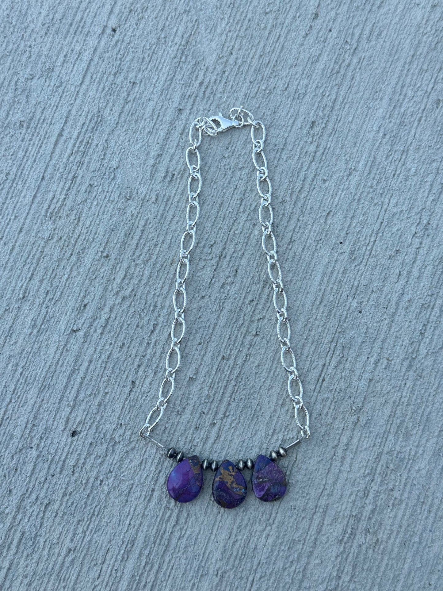 14" Purple Mohave Necklace