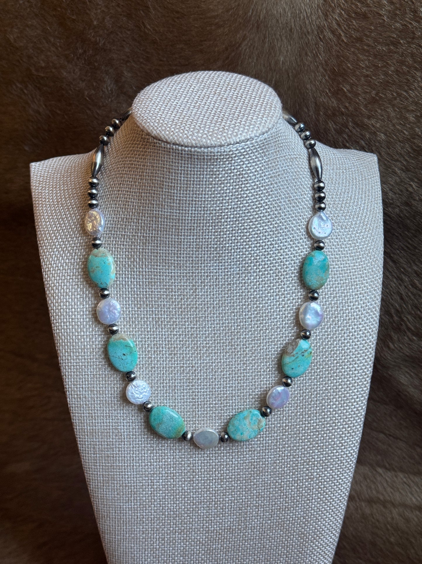 17-18.5" Genuine Turquoise & Freshwater