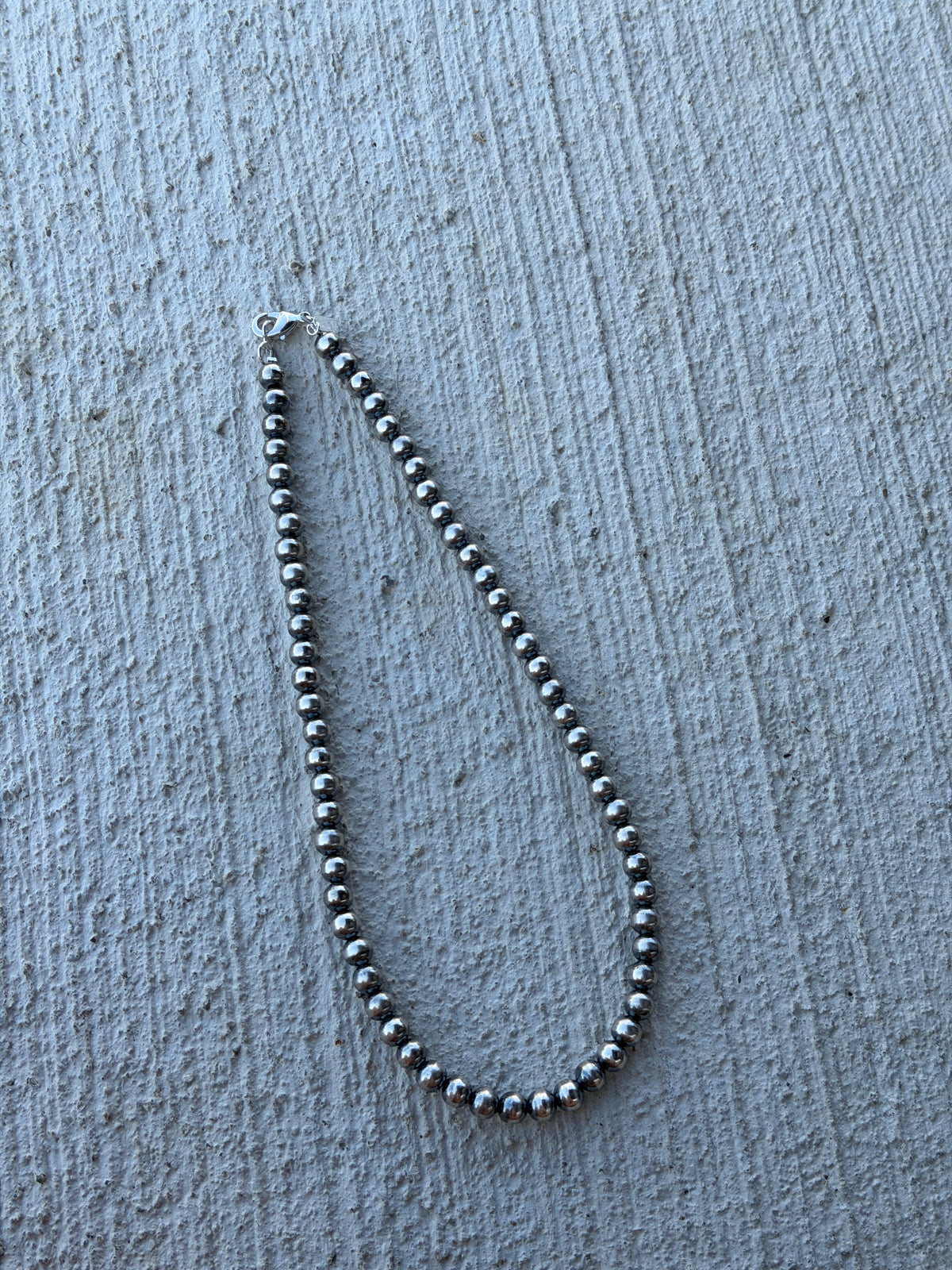 18" 7mm Silver PLATED pearls