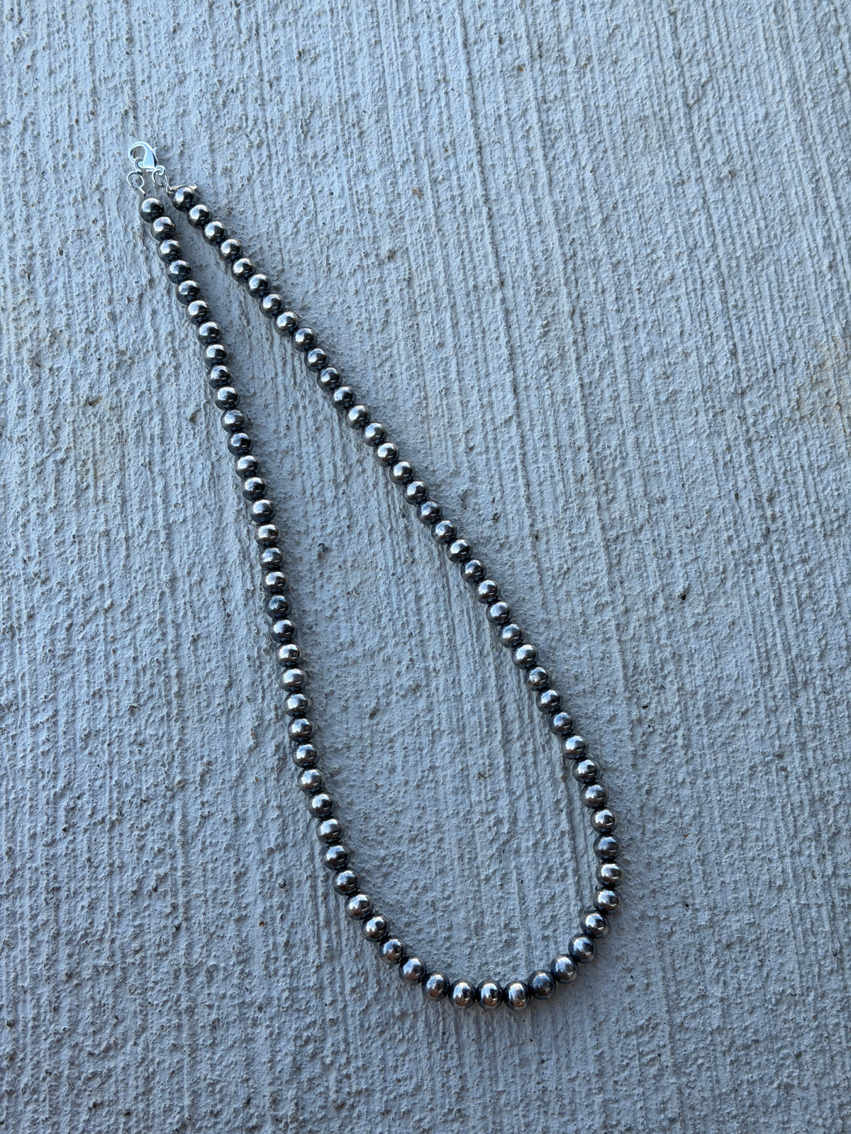 24" 8mm Silver PLATED pearls