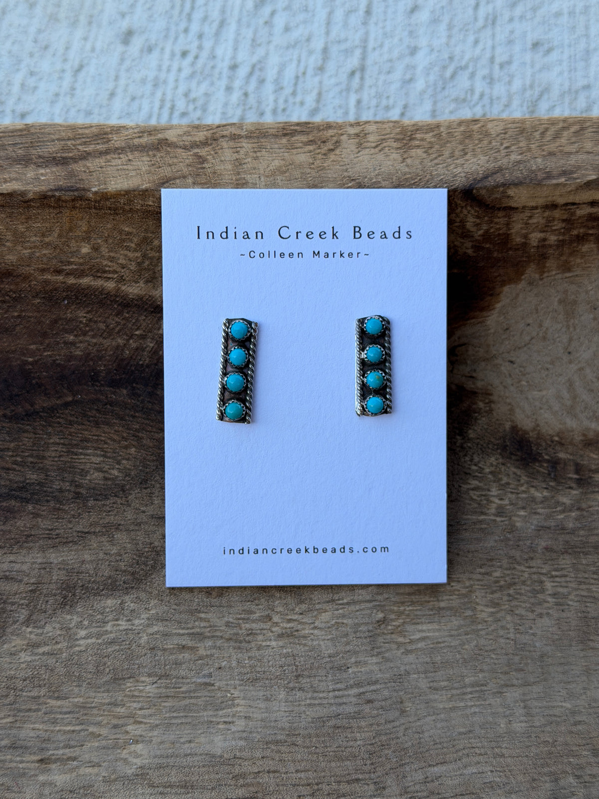 Kingman Turquoise Bar Earrings