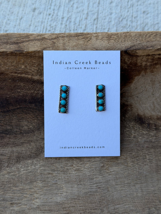 Kingman Turquoise Bar Earrings