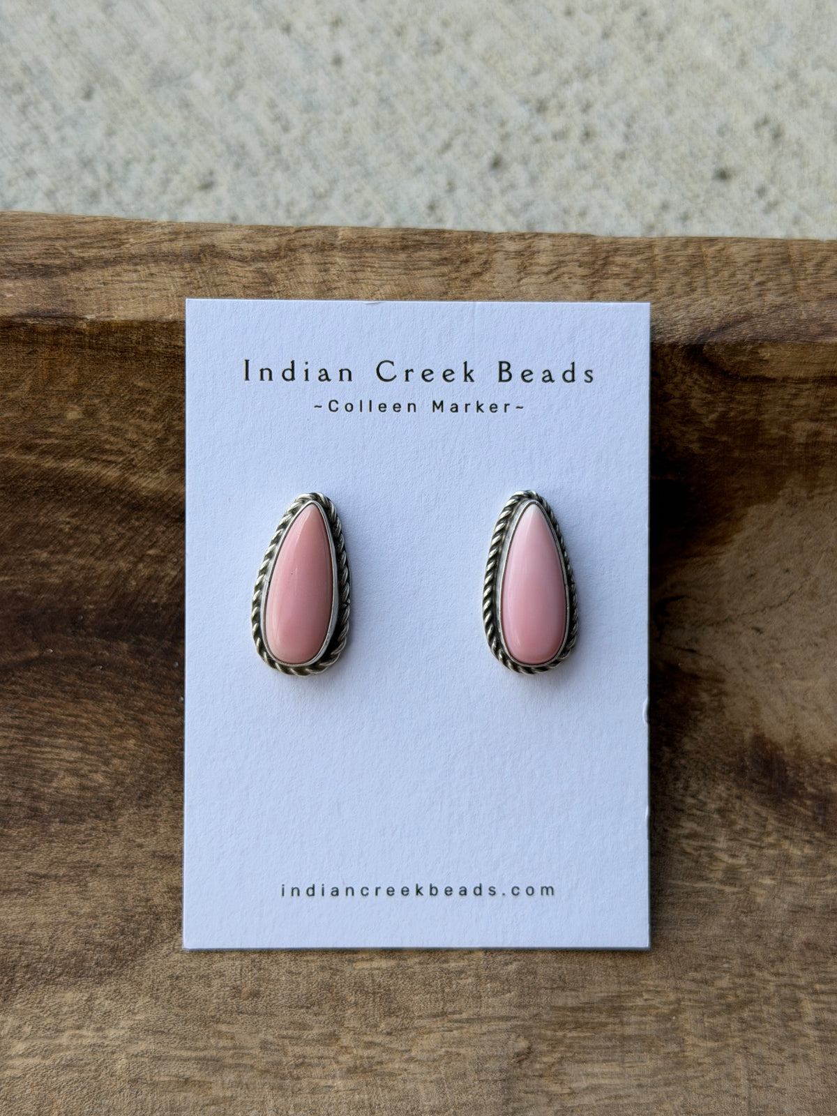 Pink Conch Earrings