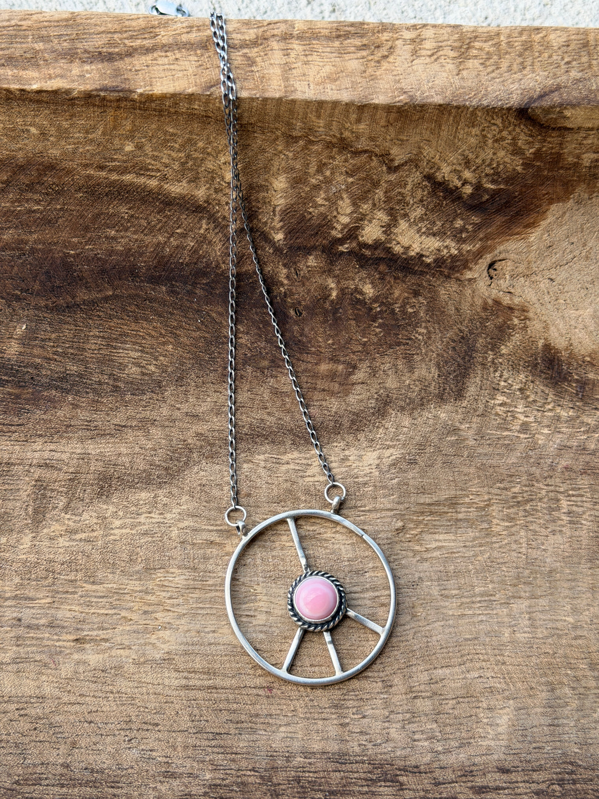 18" Pink Conch Peace Sign