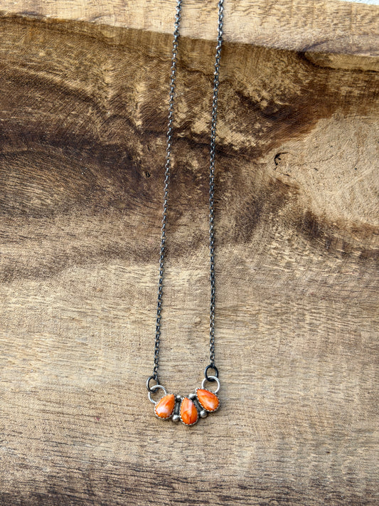 17" 3 stone Orange Spiny Bar