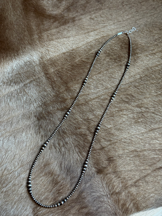 28.5-30" 3-6mm Sterling Pearl