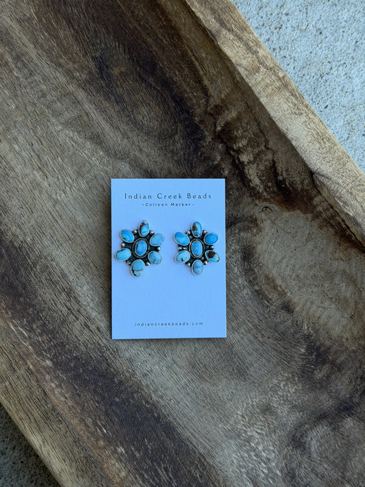Golden Hills Full Cluster Earrings