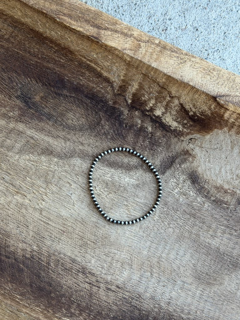 3mm Sterling Pearl Stretchy